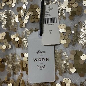 Anthropologie t-length sequined party skirt.